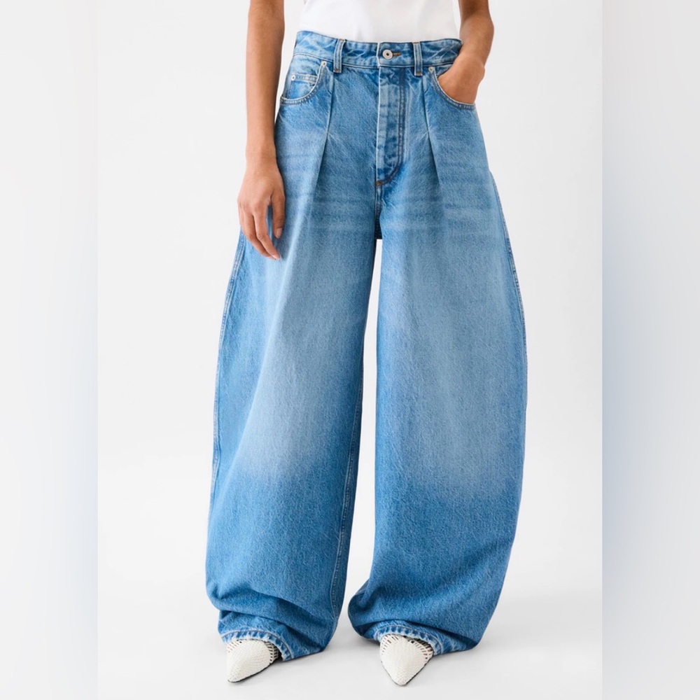 Jacquemus Le de-Nîmes Ovalo Wide Leg Jeans